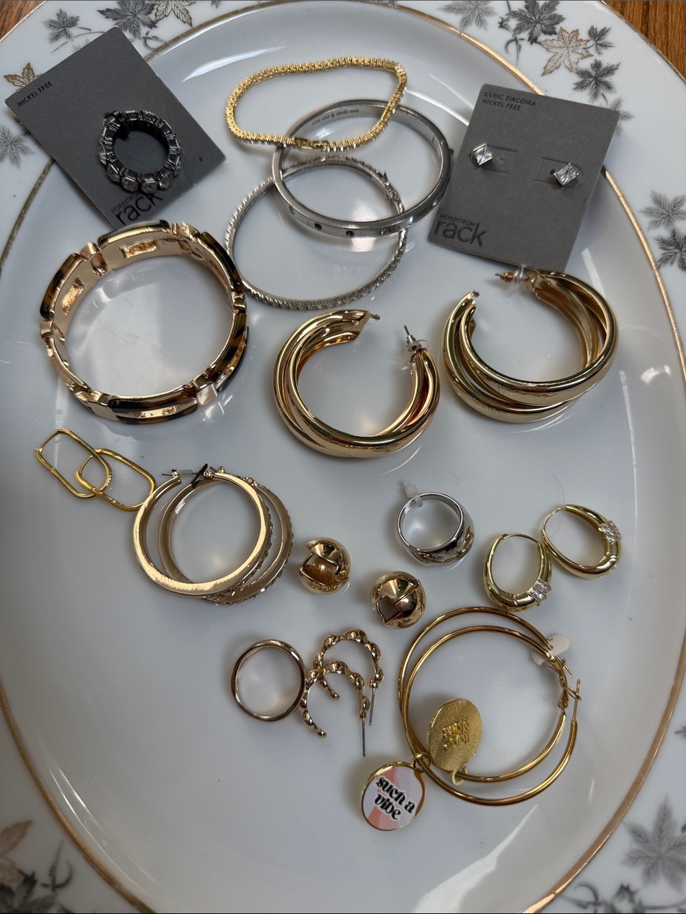 Nordstrom Mixed Metal Hoop and Stud Earring Set in Gold and Silver